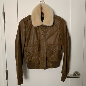 Leather Bomber Jacket